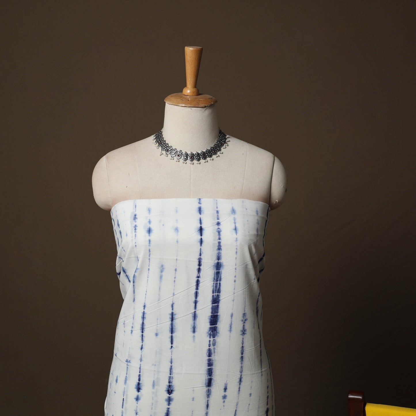 Shibori Tie-Dye Cotton 3pc Unstitched Dress Material Suit Set 03