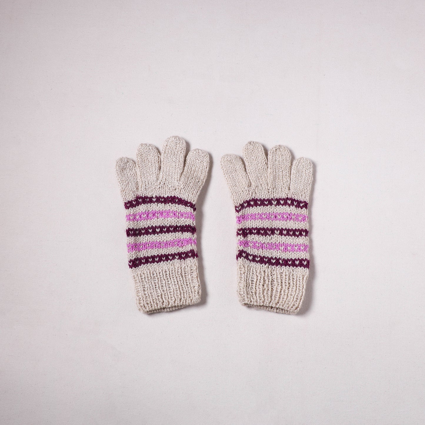 Kumaun Hand Knitted Acrylic Woolen Hand Gloves for Winter (Adult) 47