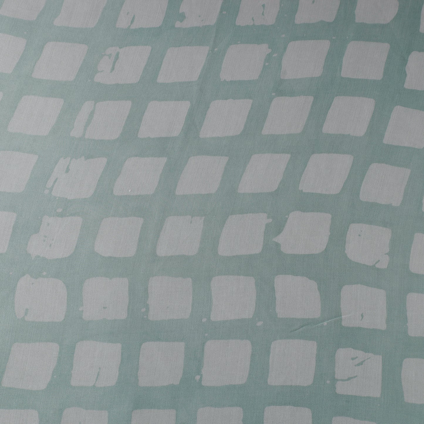 Green - kutch batik modal silk fabric 20 - handcrafted