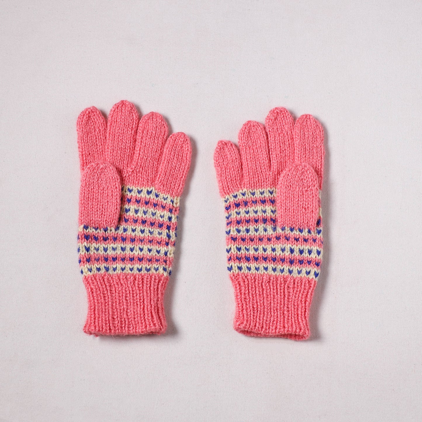 Kumaun Hand Knitted Acrylic Woolen Hand Gloves for Winter (Adult) 49