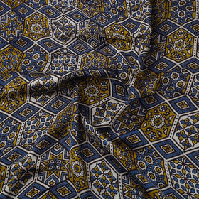 Natural Dyed Block Print Modal Silk Ajrakh Fabric