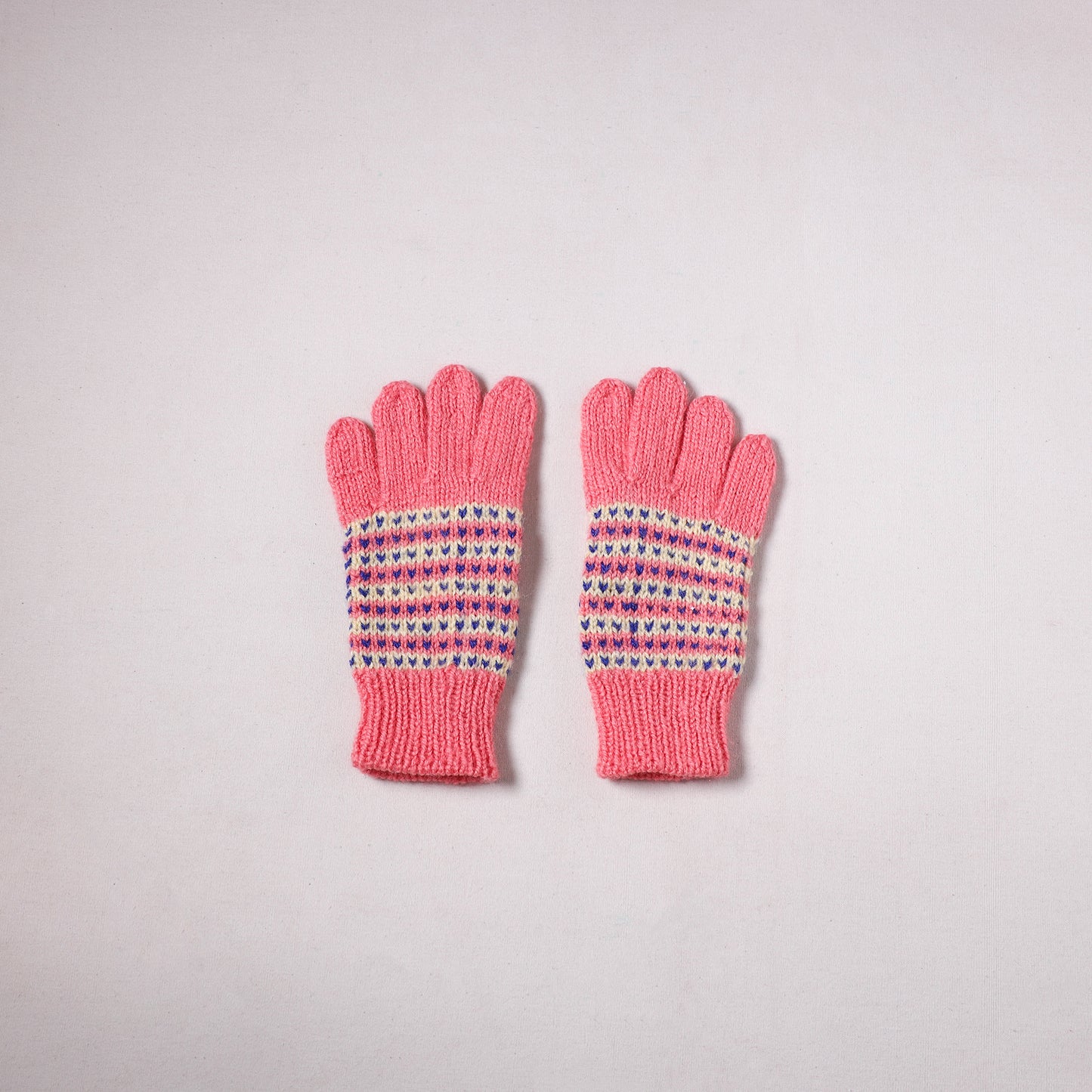 Kumaun Hand Knitted Acrylic Woolen Hand Gloves for Winter (Adult) 49