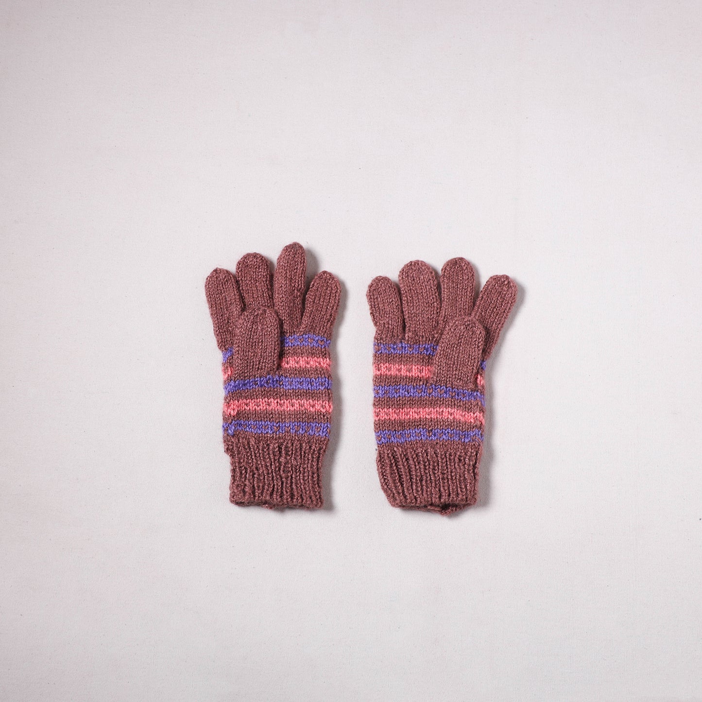 Kumaun Hand Knitted Acrylic Woolen Hand Gloves for Winter (Adult) 31