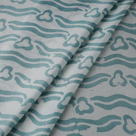 Blue - kutch batik modal silk fabric 17 - handcrafted