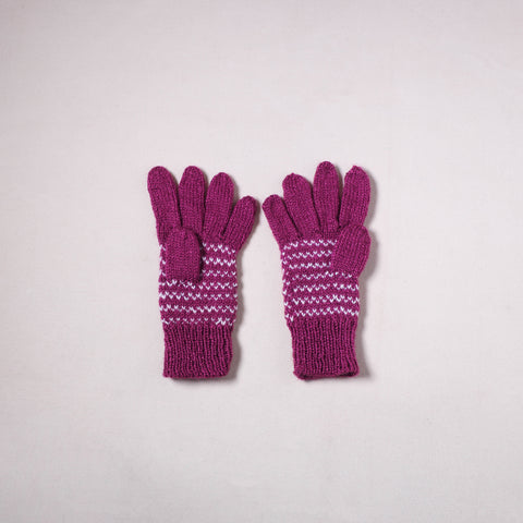 Kumaun Hand Knitted Acrylic Woolen Hand Gloves for Winter (Adult) 33