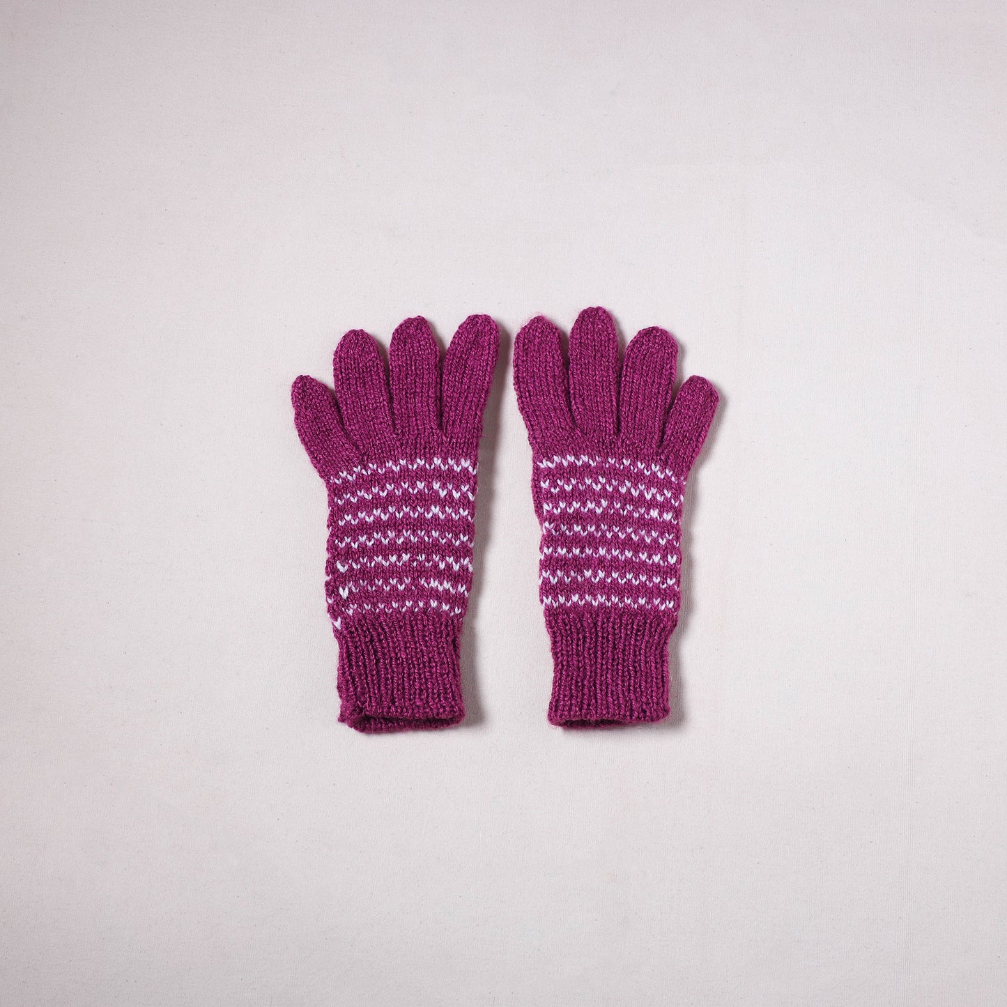 Kumaun Hand Knitted Acrylic Woolen Hand Gloves for Winter (Adult) 33