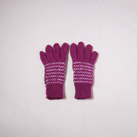 Kumaun Hand Knitted Acrylic Woolen Hand Gloves for Winter (Adult) 33