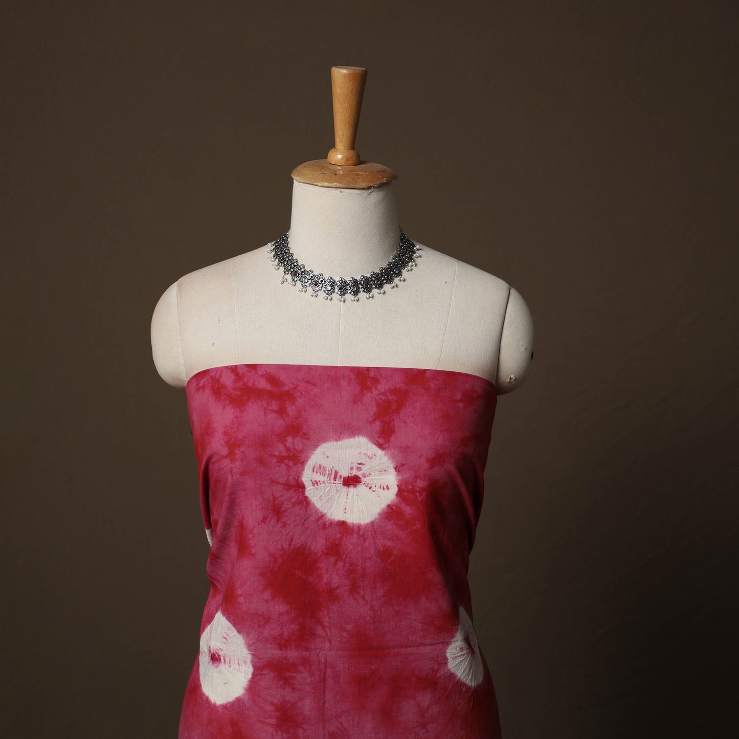 Shibori Tie-Dye Cotton 3pc Unstitched Dress Material Suit Set 06