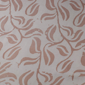 Brown - kutch batik modal silk fabric 15 - handcrafted