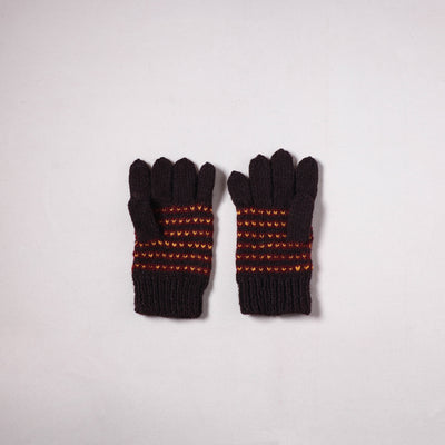 Kumaun Hand Knitted Acrylic Woolen Hand Gloves for Winter (Adult) 35