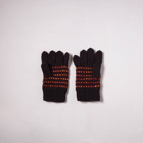 Kumaun Hand Knitted Acrylic Woolen Hand Gloves for Winter (Adult) 35