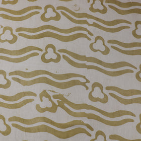 Green - kutch batik modal silk fabric 14 - handcrafted