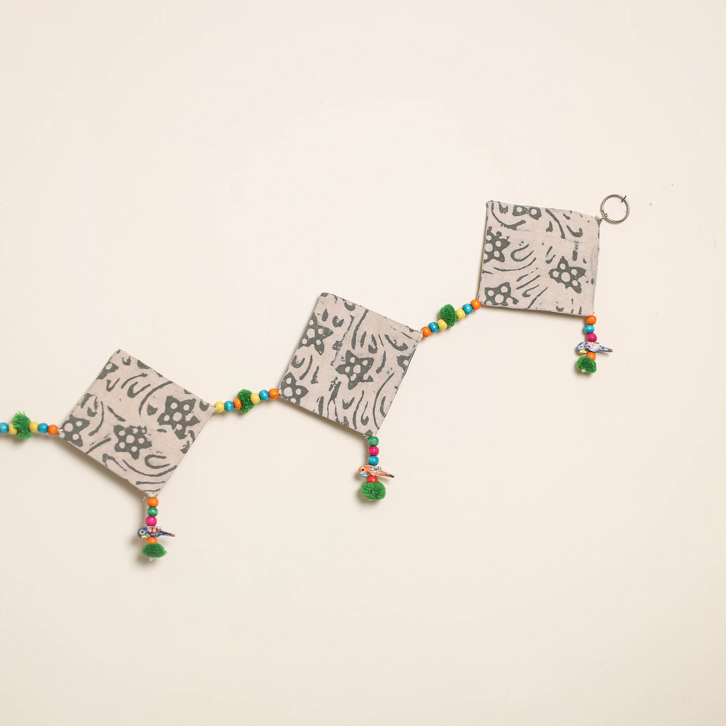 Handmade Bead Work Fabric Toran for Home Decor