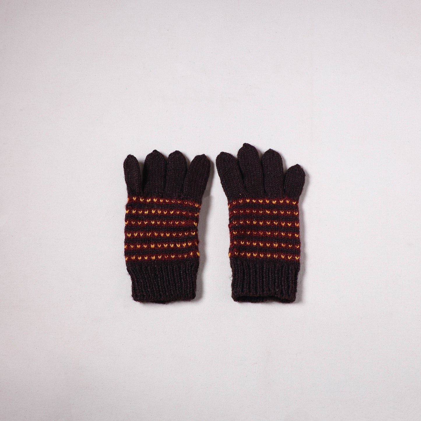 Kumaun Hand Knitted Acrylic Woolen Hand Gloves for Winter (Adult) 35