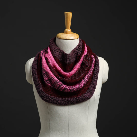 Purple - Kumaun Hand Knitted Woolen Cowl 92