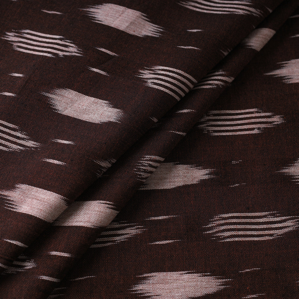 Brown - Pochampally Ikat Weave Cotton Fabric 15