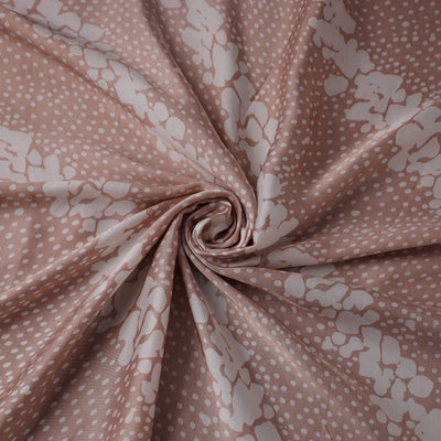 Brown - kutch batik modal silk fabric 10 - handcrafted