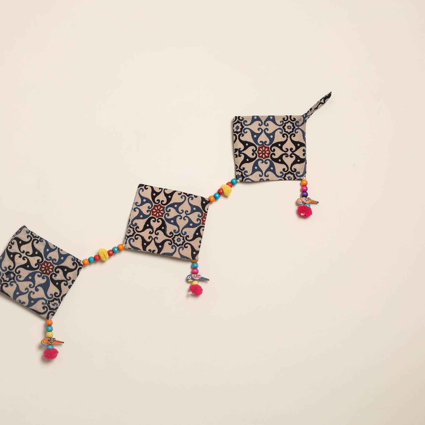 Handmade Bead Work Fabric Toran for Home Decor