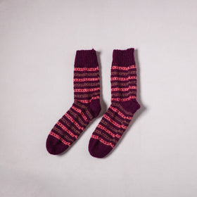 Acrylic Woolen Socks for Winter, Hand Knitted in Kumaun (Adults) 01