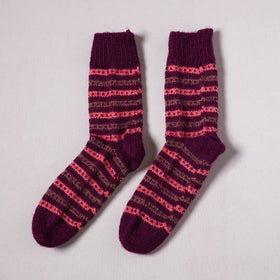 Acrylic Woolen Socks for Winter, Hand Knitted in Kumaun (Adults) 01