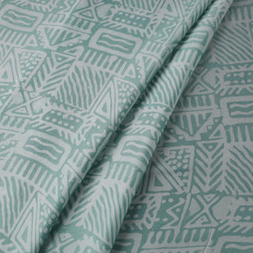 Green - kutch batik modal silk fabric 07 - handcrafted