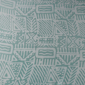 Green - kutch batik modal silk fabric 07 - handcrafted