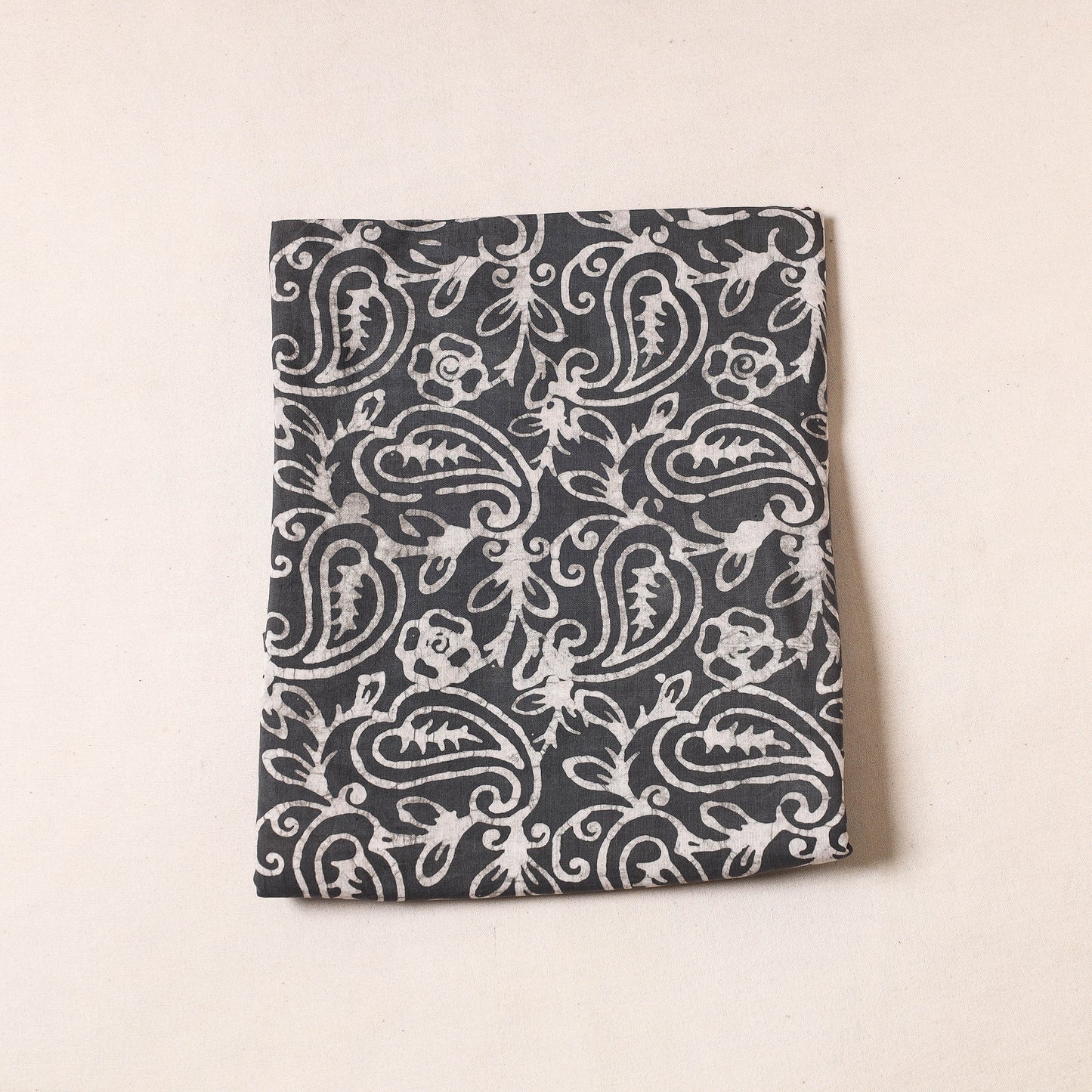 Grey - Hand Batik Printed Cotton Precut Fabric (2 Meter)