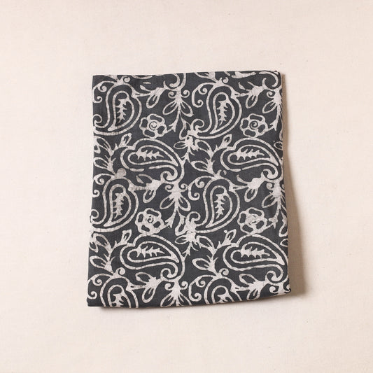 Grey - Hand Batik Printed Cotton Precut Fabric (2 Meter)