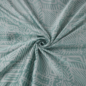 Green - kutch batik modal silk fabric 07 - handcrafted