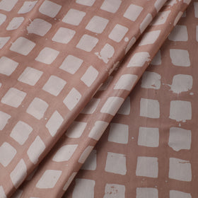 Brown - kutch batik modal silk fabric 05 - handcrafted