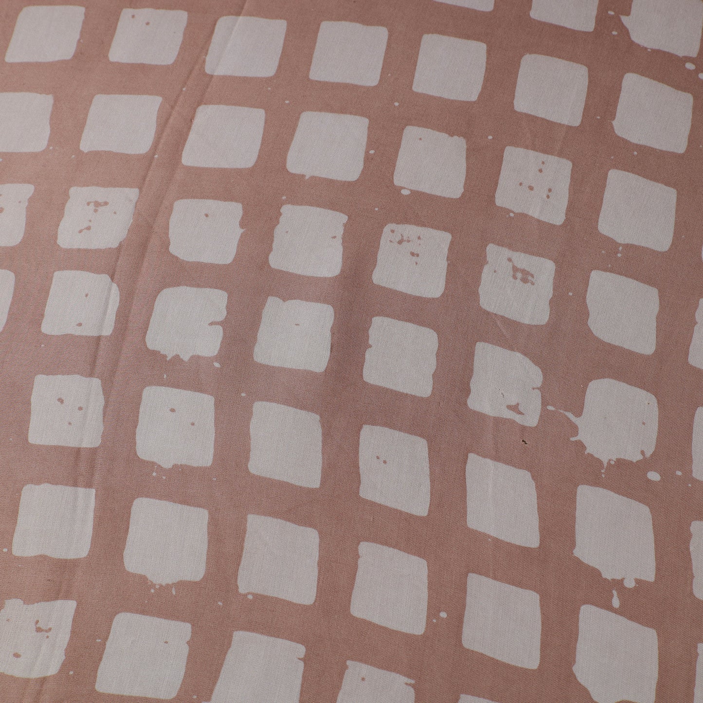 Brown - kutch batik modal silk fabric 05 - handcrafted