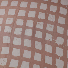 Brown - kutch batik modal silk fabric 05 - handcrafted