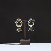 Oxidised Dual Tone Stone GS Jhumki Earrings 07