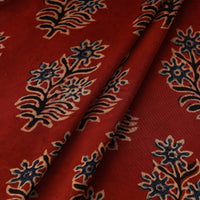 Red - Hand Block Printed Modal Silk Ajrakh Fabric 36