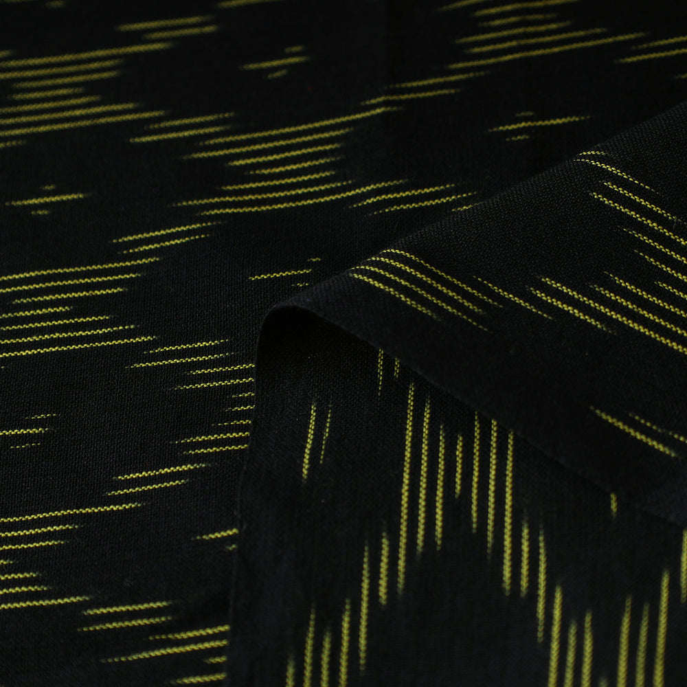 Black - Pochampally Ikat Weave Cotton Fabric 22