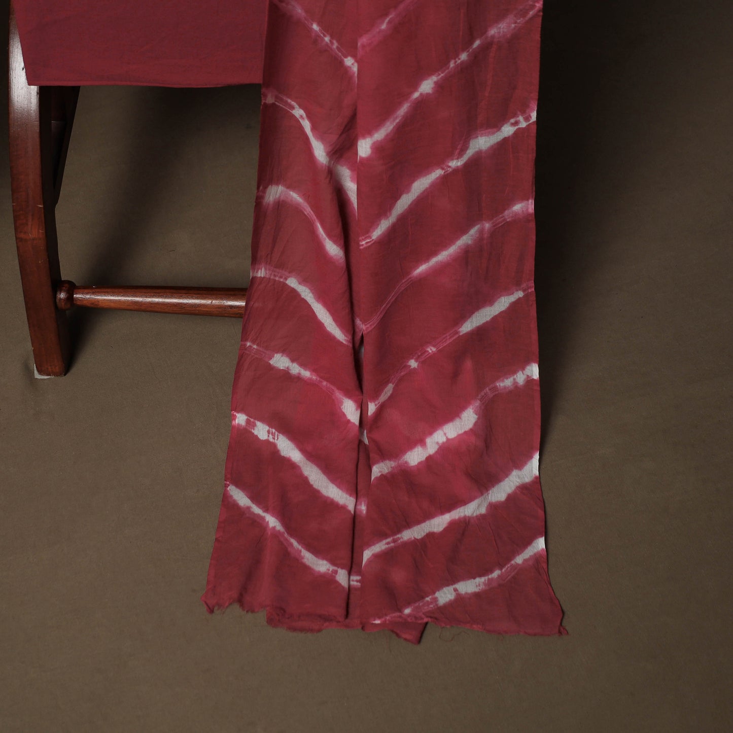 Shibori Tie-Dye Cotton 3pc Unstitched Dress Material Suit Set 12