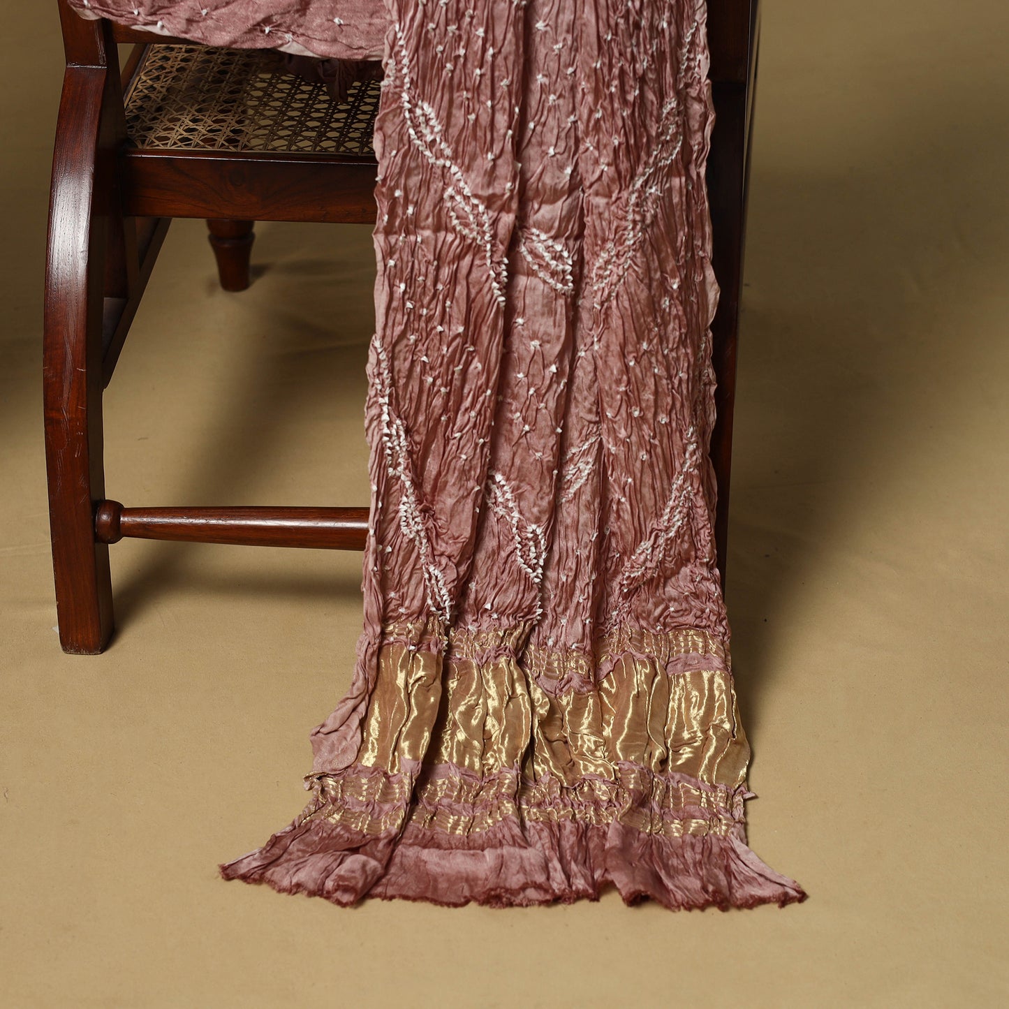 Kutch Tie-Dye Bandhani Modal Silk 3pc Unstitched Dress Material 52