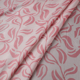 Pink - kutch batik modal silk fabric 02 - handcrafted