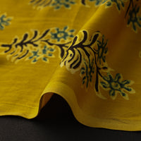 Yellow - Hand Block Printed Modal Silk Ajrakh Fabric 38