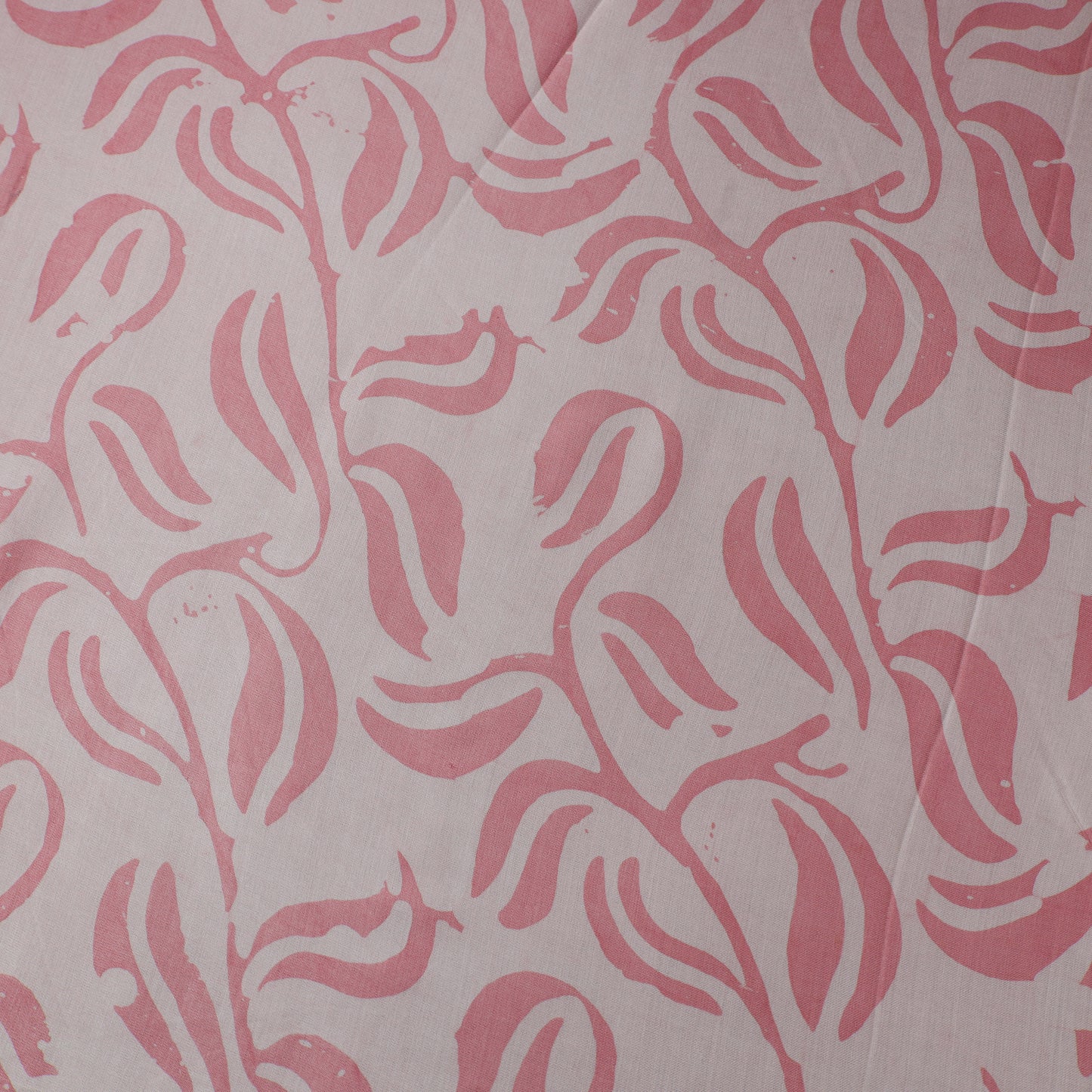 Pink - kutch batik modal silk fabric 02 - handcrafted