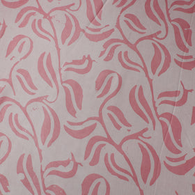 Pink - kutch batik modal silk fabric 02 - handcrafted