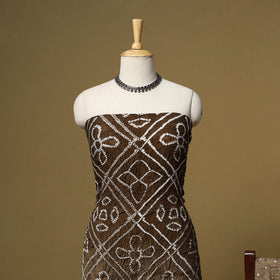 Kutch Tie-Dye Bandhani Modal Silk 3pc Unstitched Dress Material 53