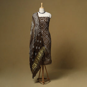 Kutch Tie-Dye Bandhani Modal Silk 3pc Unstitched Dress Material 53