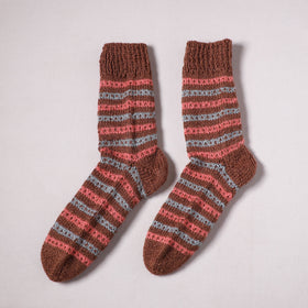 Acrylic Woolen Socks for Winter, Hand Knitted in Kumaun (Adults) 06