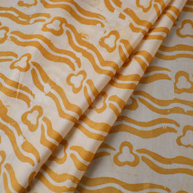Yellow - kutch batik modal silk fabric 30 - handcrafted