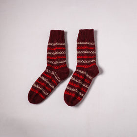 Acrylic Woolen Socks for Winter, Hand Knitted in Kumaun (Adults) 07