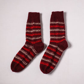 Acrylic Woolen Socks for Winter, Hand Knitted in Kumaun (Adults) 07