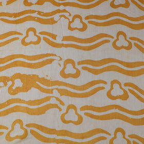 Yellow - kutch batik modal silk fabric 30 - handcrafted