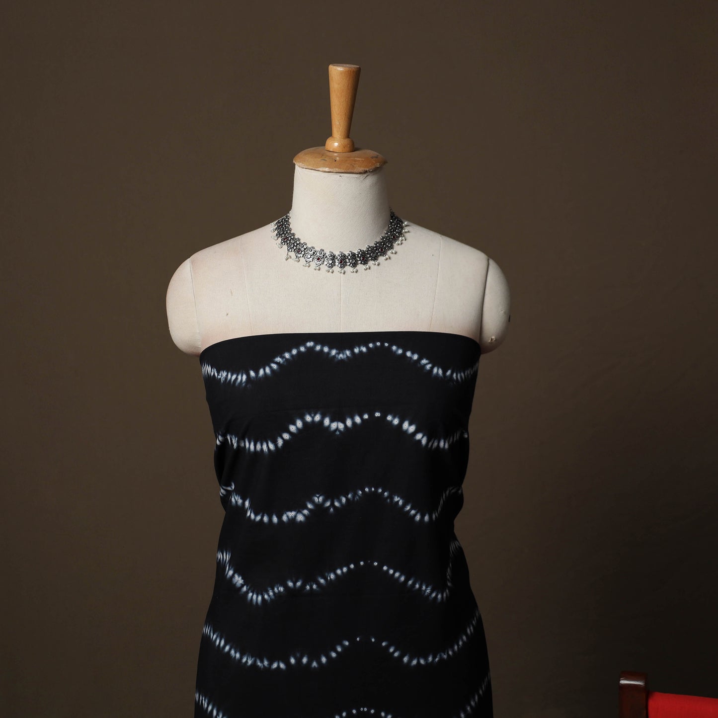 Shibori Tie-Dye Cotton 3pc Unstitched Dress Material Suit Set 14