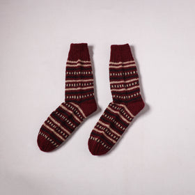 Acrylic Woolen Socks for Winter, Hand Knitted in Kumaun (Adults) 09